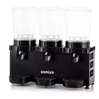 Samixir MMM30.AB Panaromik Triple Soğuk İçecek Dispenseri, 10 L+10 L+10 L Analog, Siyah - 5