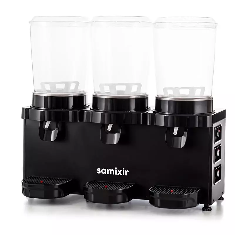 Samixir MMM30.AB Panaromik Triple Soğuk İçecek Dispenseri, 10 L+10 L+10 L Analog, Siyah - 5