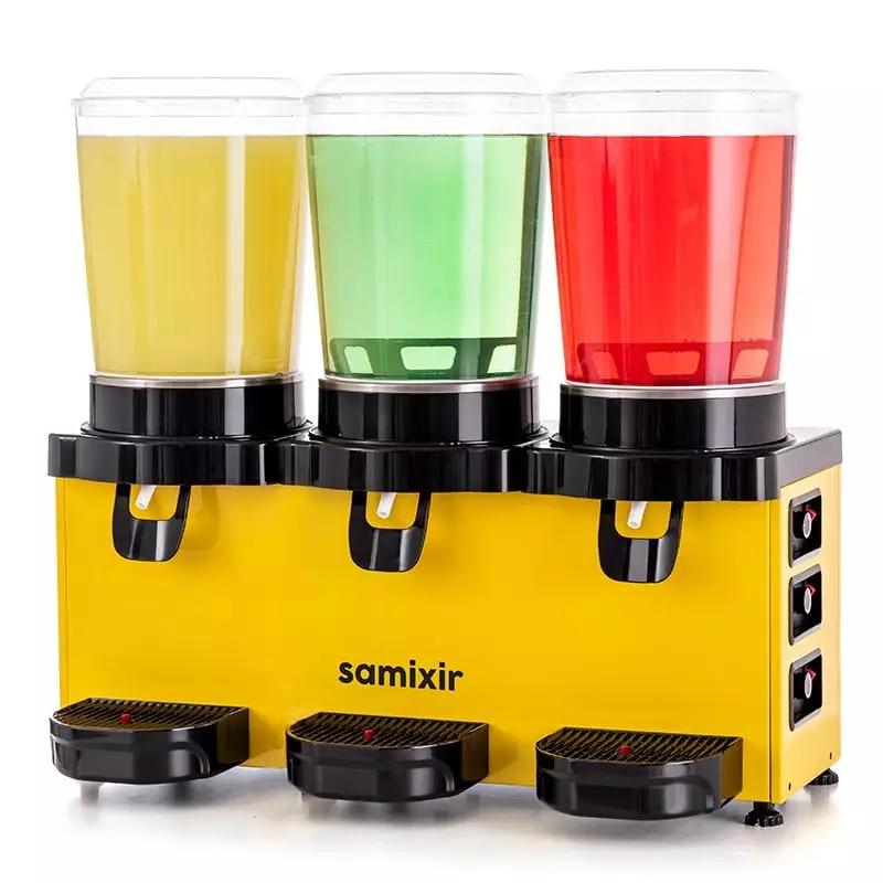Samixir MMM30.AY Panaromik Triple Soğuk İçecek Dispenseri, 10 L+10 L+10 L, Sarı, Analog - 1