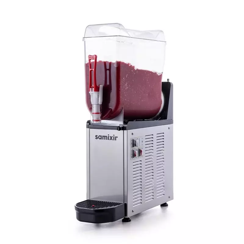 Samixir SLUSH12.I Mono Ice Slush Granita Milkshake ve Soğuk Meyve Suyu Dispenseri, 12 L, Inox - 1