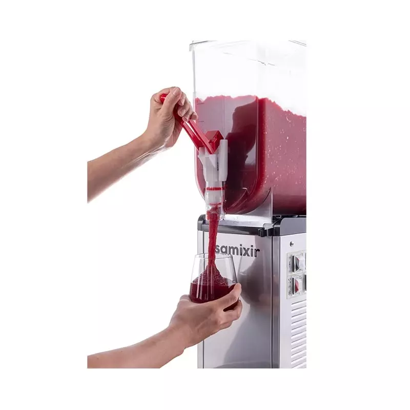 Samixir SLUSH12.I Mono Ice Slush Granita Milkshake ve Soğuk Meyve Suyu Dispenseri, 12 L, Inox - 4