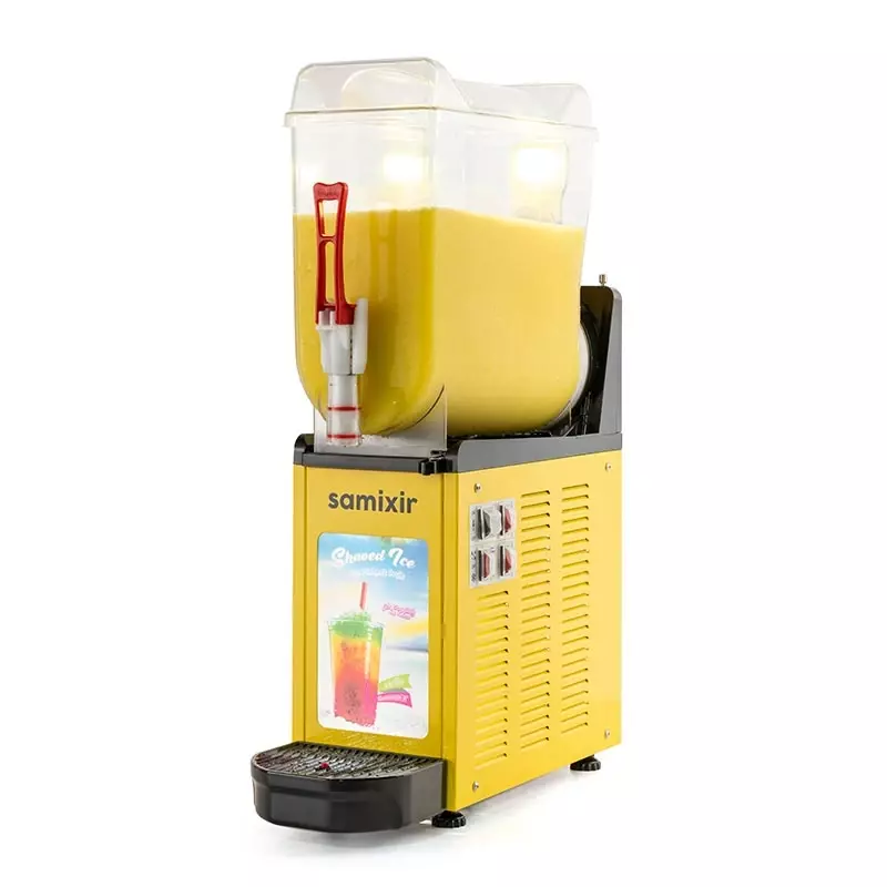Samixir SLUSH12.YA Allure Ice Slush Granita Milkshake ve Soğuk Meyve Suyu Dispenseri, 12 L, Sarı - 1