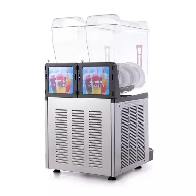 Samixir SLUSH24.I Twin Ice Slush Granita Milkshake ve Soğuk Meyve Suyu Dispenseri, 12+12 L, Inox - 3