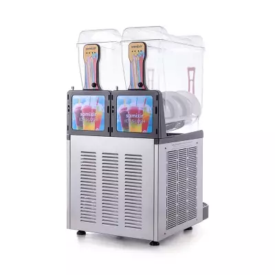 Samixir SLUSH24.IA Allure Twin Ice Slush Granita Milkshake ve Soğuk Meyve Suyu Dispenseri, 12+12 L, Inox - 3