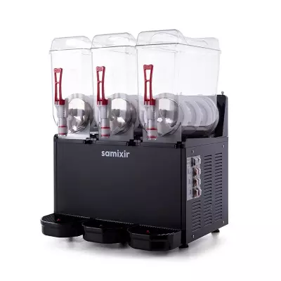 Samixir SLUSH36.B Triple Ice Slush Granita Milkshake ve Soğuk Meyve Suyu Dispenseri, 12+12+12 L, Siyah - 2