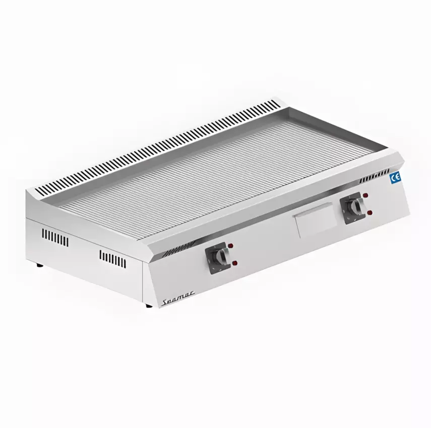 Seamac 100 cm Tam Oluklu Pleyt Izgara Yağ Çekmeceli Özel Seri Elektrikli EPD100 TO - 1