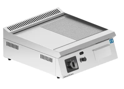 Seamac 50 cm Yarı Oluklu Pleyt Izgara Yağ Çekmeceli Özel Seri Gazlı GPY50-YO