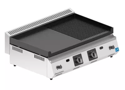 Seamac 70 cm Yarı Oluklu Döküm Izgara Gazlı GSD70-YO