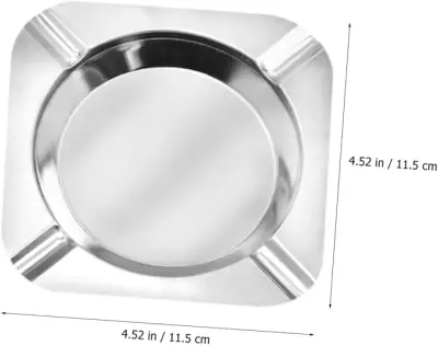 SmartChef Paslanmaz Çelik Masa Küllüğü Ev Ofis Araba Küllüğü Stili (11,5 cm) - 2