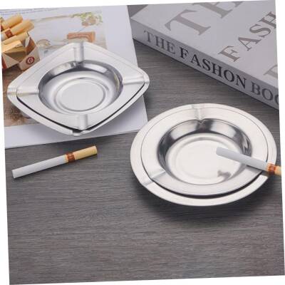 SmartChef Paslanmaz Çelik Masa Küllüğü Ev Ofis Araba Küllüğü Stili (11,5 cm) - 7