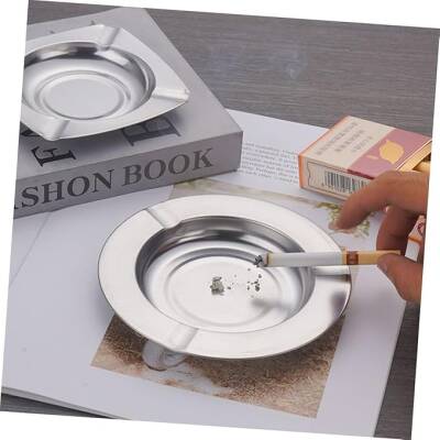 SmartChef Paslanmaz Çelik Masa Küllüğü Ev Ofis Araba Küllüğü Stili (11,5 cm) - 9