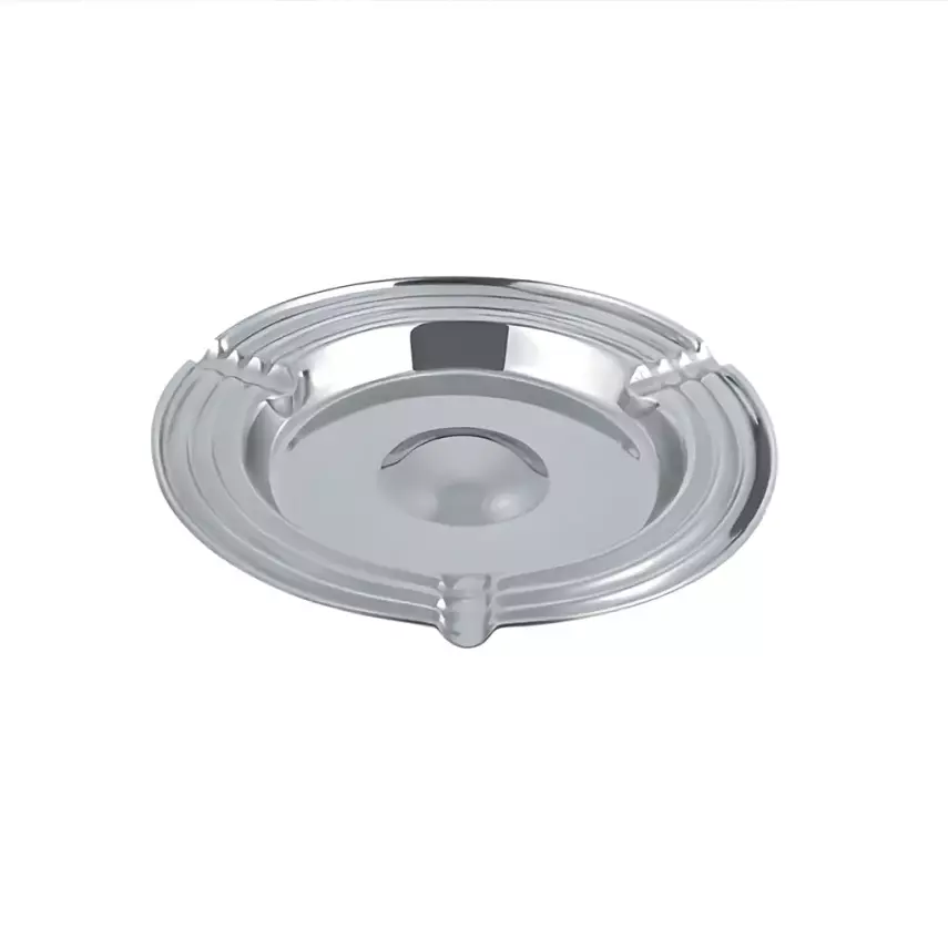 SmartChef Paslanmaz Çelik Masa Küllüğü Ev Ofis Araba Küllüğü Stili (Ø14 cm) - 1