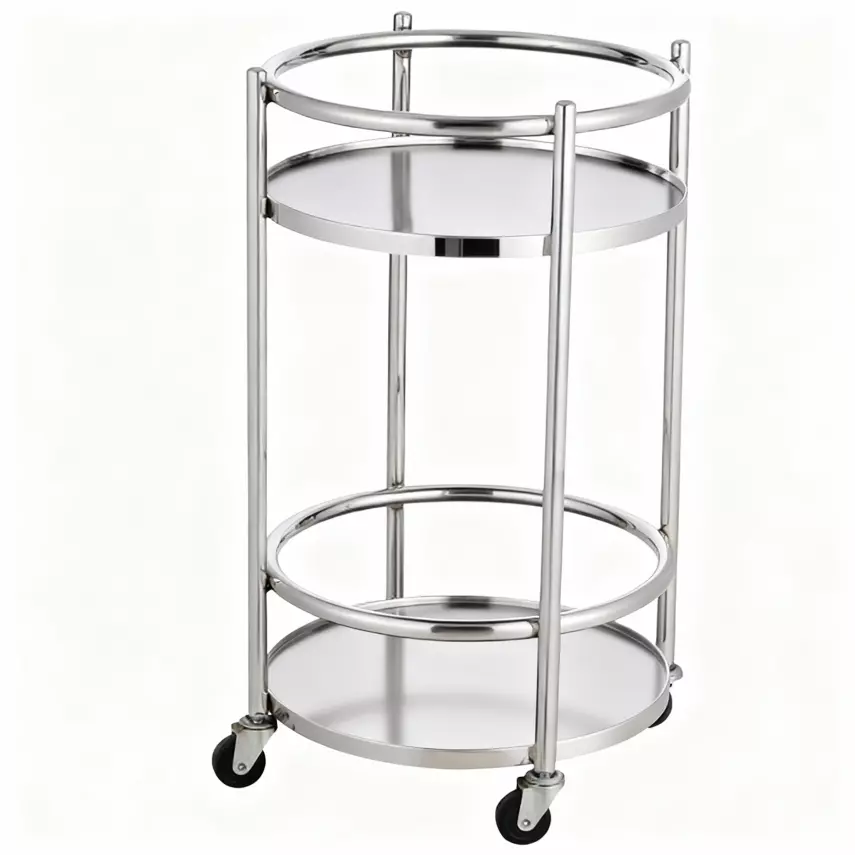 SmartChef Paslanmaz Çelik Yuvarlak Servis Arabası - 1