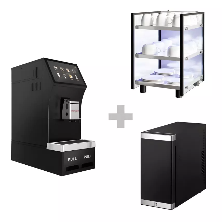 SmartChef Tam Otomatik Kahve Makinesi - 1,3 kW - 10 inç Dokunmatik Ekran - Fincan Isıtıcısı ve Süt Dolabı Dahil - 1