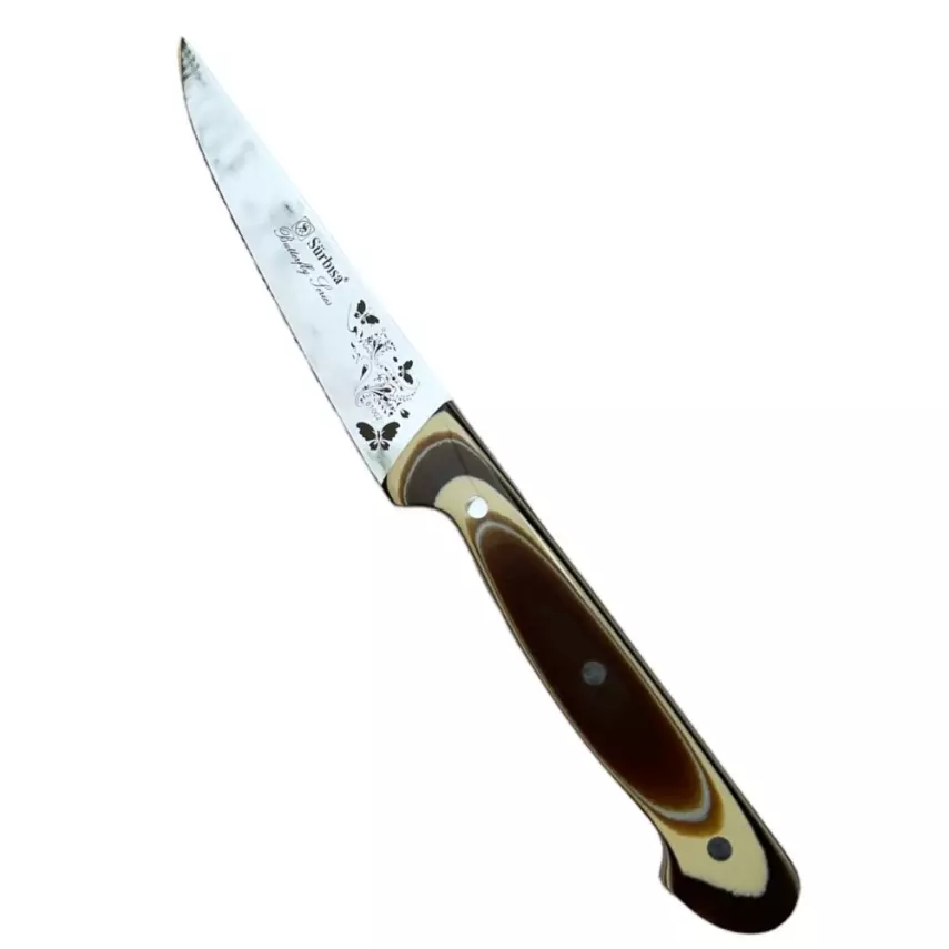 Sürmene Sürbisa 61002-V Mutfak Bıçağı Kelebek Serisi Karamel 13cm - 1