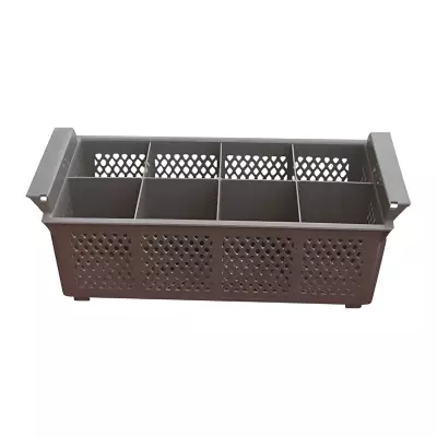 Tribeca 8 Bölmeli Çatal Kaşık Basketi 45x19x18 cm Gri CKB.8