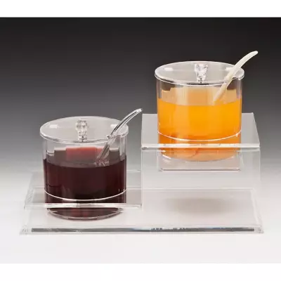 Zicco 2 Li Merdiven Model Polikarbonat Sosluk Reçellik Standı 1,5 Lt. 40x22,5x25 Cm ZCP 196