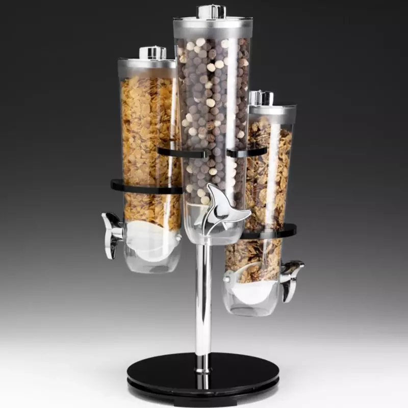 Zicco 3 Lü Akrilik Standlı Döner Cornflakes Aleti 26x26x54 Cm ZCP 842 - 1