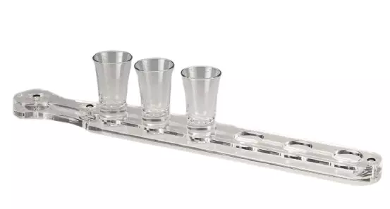 Zicco 6 Lı Akrilik Standlı Shot Servis Standı 52x5,5 Cm ZCP 295 - 1