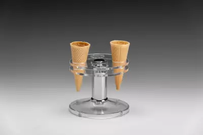 Zicco Akrilik Dondurmalık Standı - 4 Gözlü Ø 14 x 12,5 Cm ZCP 854