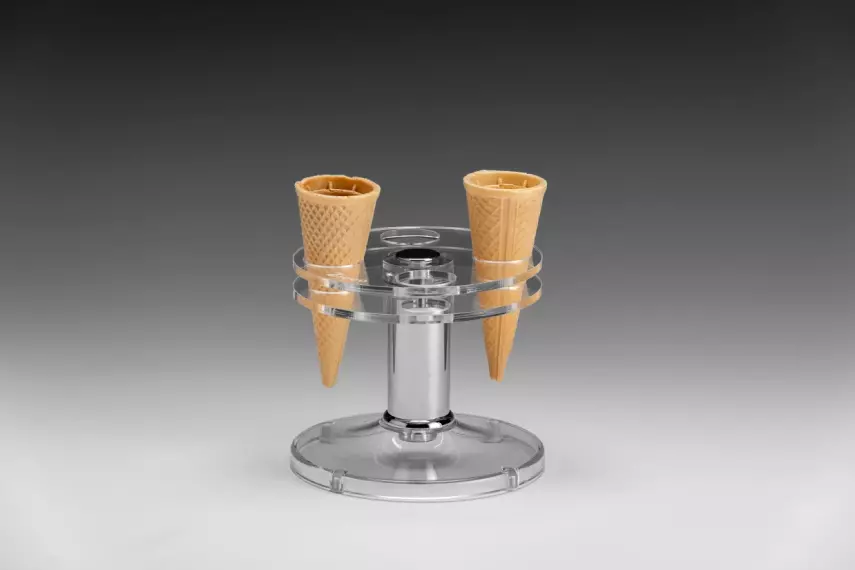 Zicco Akrilik Dondurmalık Standı - 4 Gözlü Ø 14 x 12,5 Cm ZCP 854 - 1