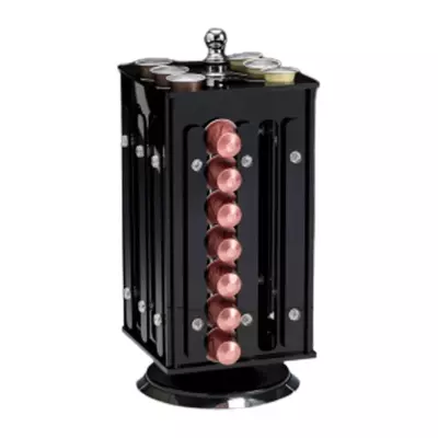 Zicco Akrilik Döner Kapsül Standı - 64 Gözlü 16x16x31 Cm ZCP 844