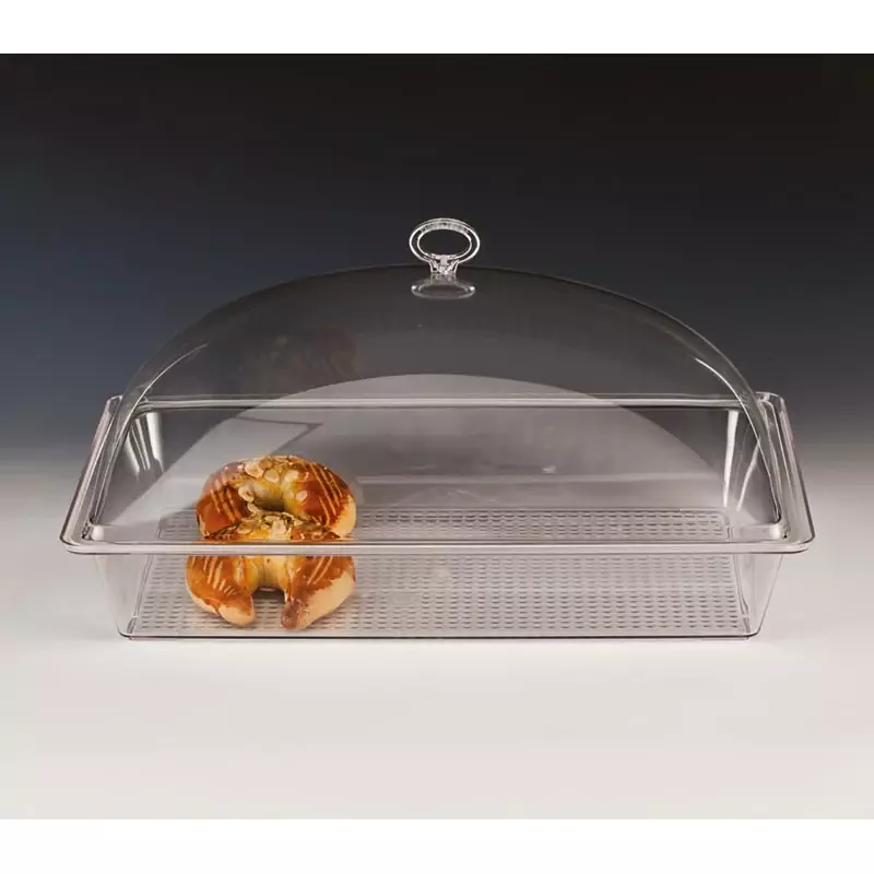 Zicco Derin Polikarbonat Altlı Akrilik Kapaklı Kurabiye Lokum Muhafaza Kabı 43x28x18 Cm ZCP 314 - 1