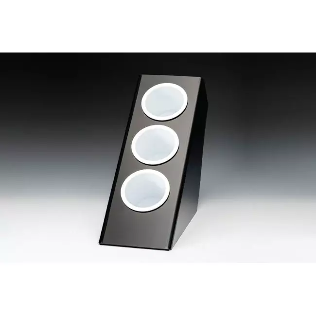 Zicco Polikarbon Kahve-Çay Kaşığı Standı 3 Gözlü 27x14.5 cm Siyah, ZCP 644 - 1