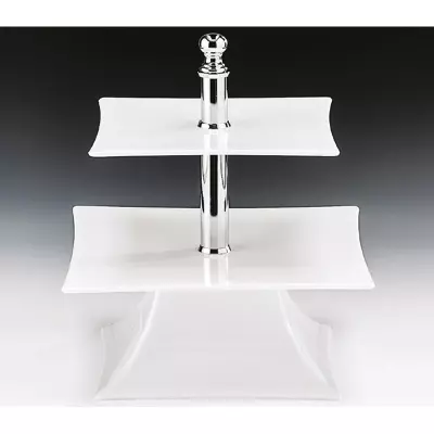 Zicco Polikarbon Teşhir Standı 2 Katlı 24 cm Şeffaf ZCP 630